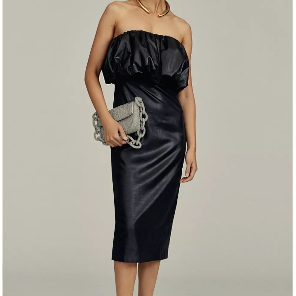 NWT- Let Me Be x Anthropologie Black Slim Bubble Dress XXS